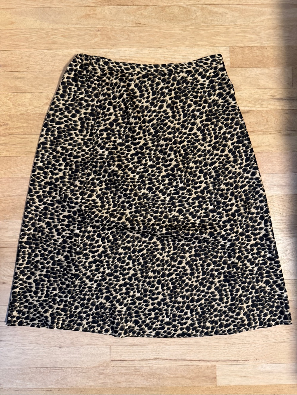 J. Crew Factory Leopard-Print MIDISkirt in Tan and Black